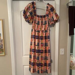 AUREUM Colorful Patchwork Maxi Dress